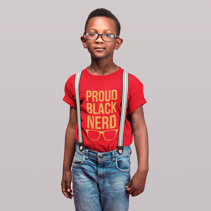 Kids Proud Black Nerd Shirt